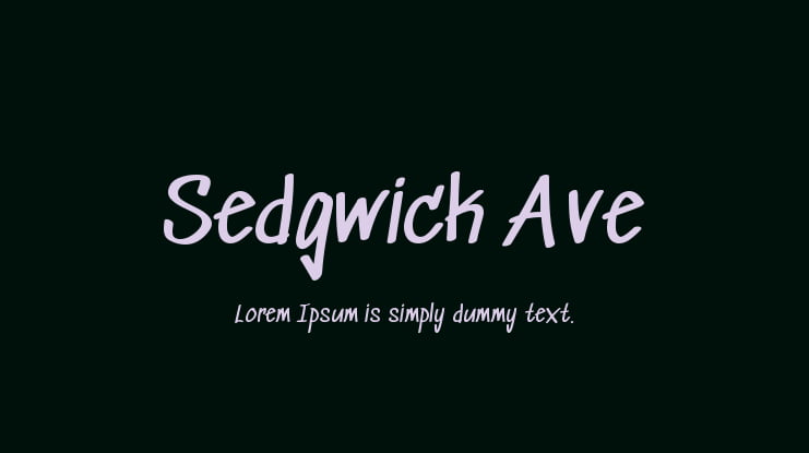 Sedgwick Ave Font