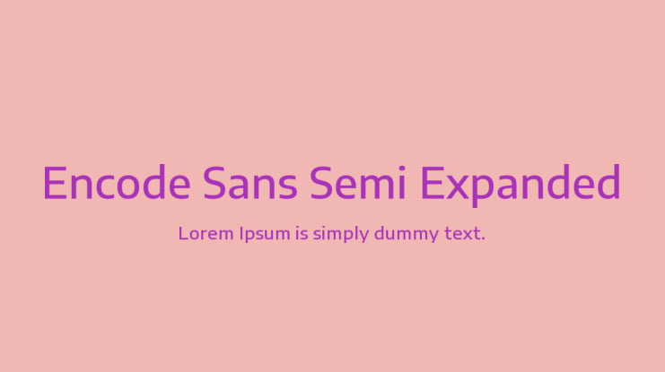 Encode Sans Semi Expanded Font Family