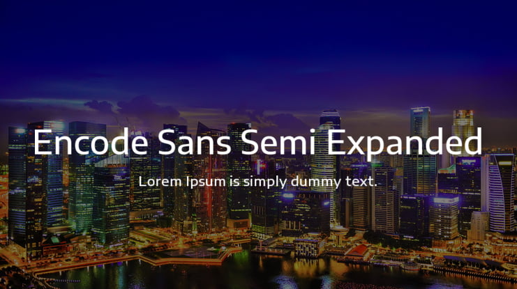Encode Sans Semi Expanded Font Family