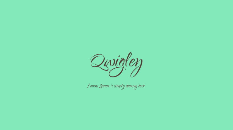 Qwigley Font Family
