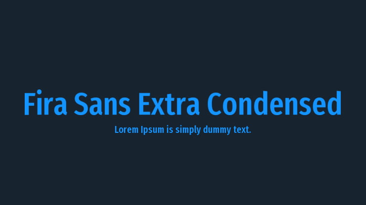 Fira Sans Extra Condensed Font Family