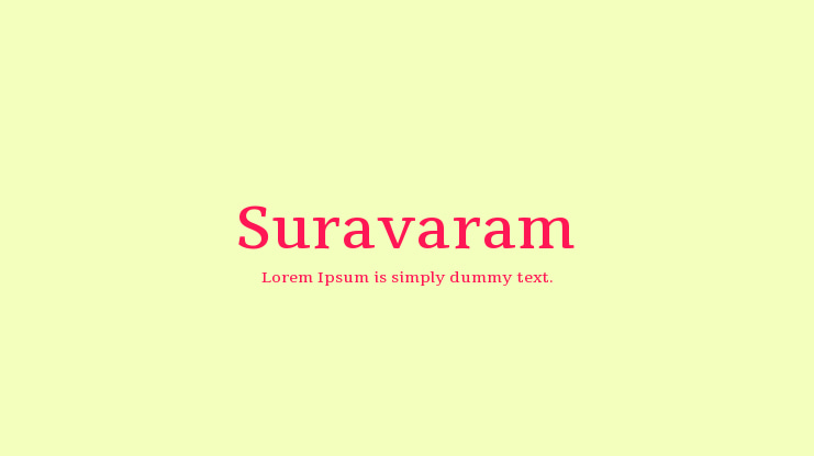 Suravaram Font