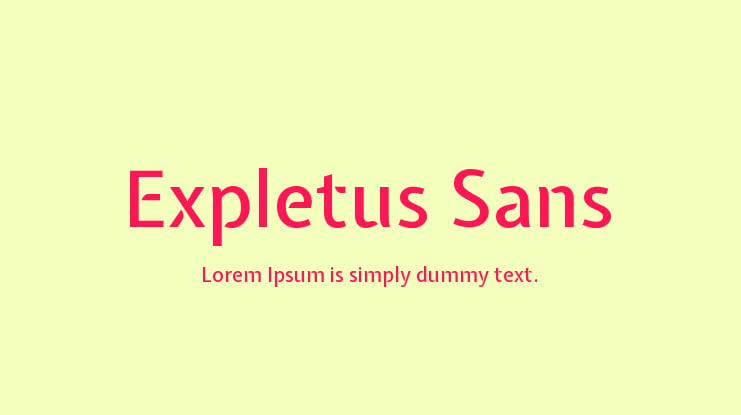 Expletus Sans Font Family
