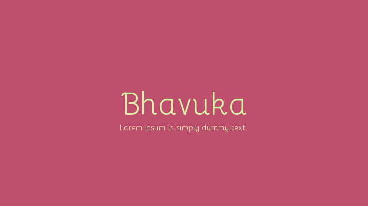 Bhavuka Font