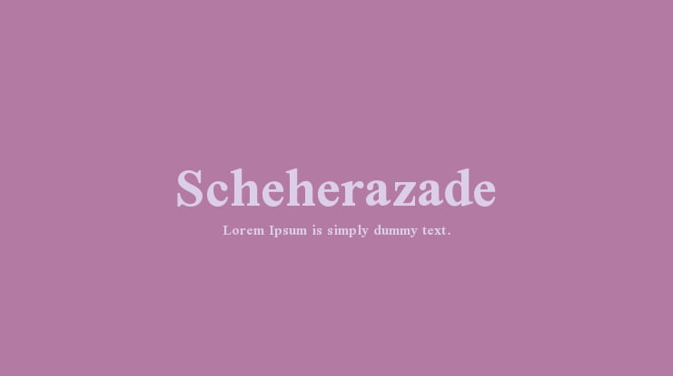 Scheherazade Font Family