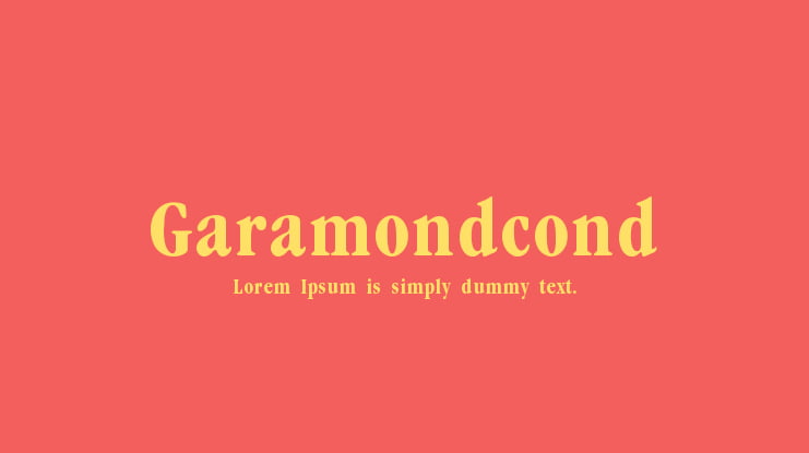 Garamondcond Font Family