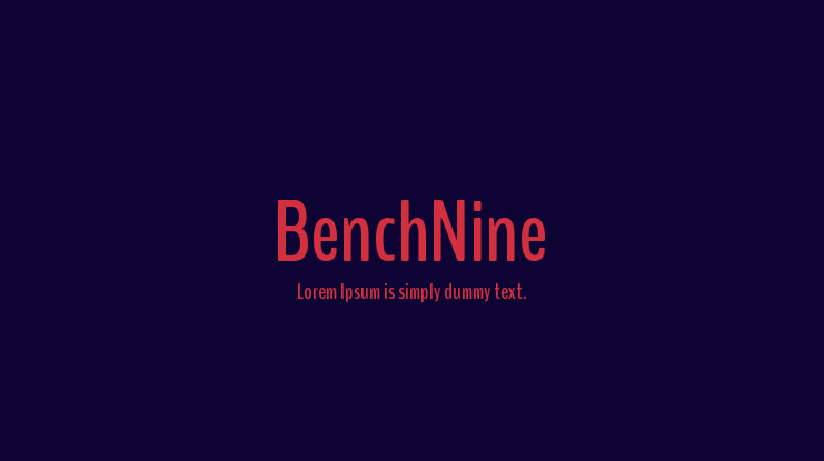 BenchNine Font Family