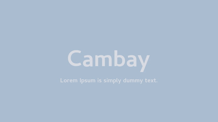Cambay Font Family
