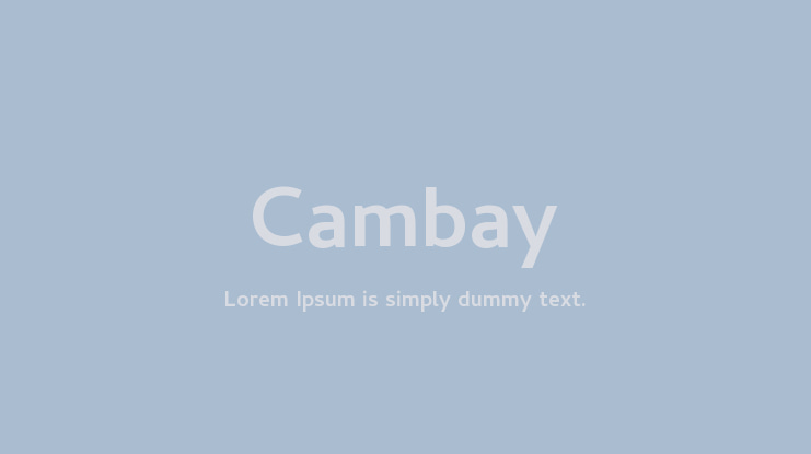 Cambay Font Family