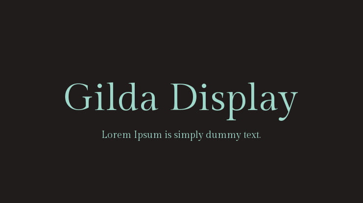 Gilda Display Font