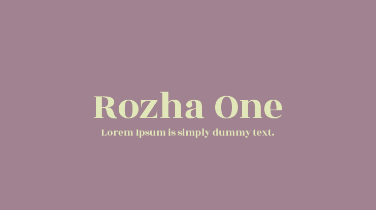 Rozha One Font