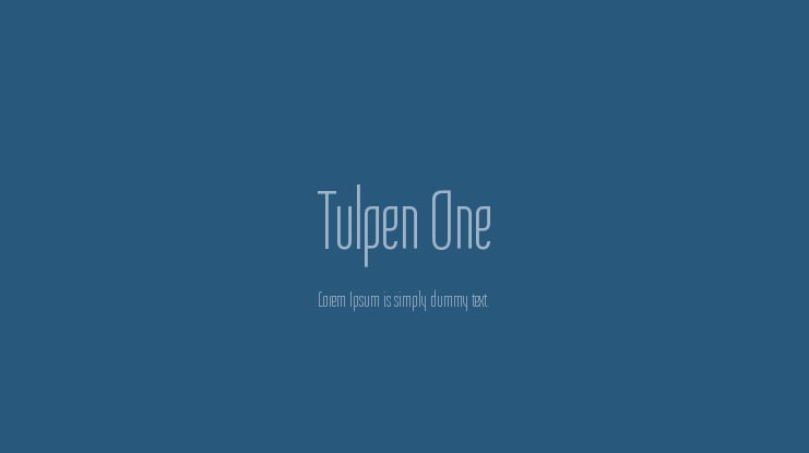 Tulpen One Font