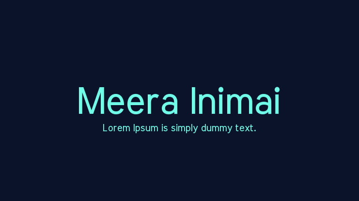 Meera Inimai Font