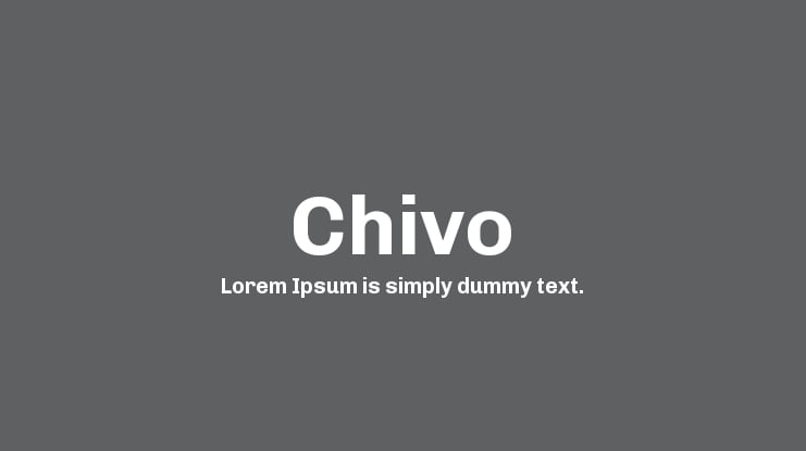 Chivo Font Family