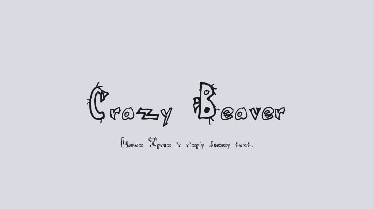 Crazy Beaver Font