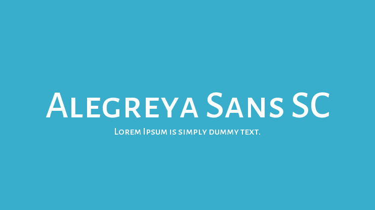 Alegreya Sans SC Font Family