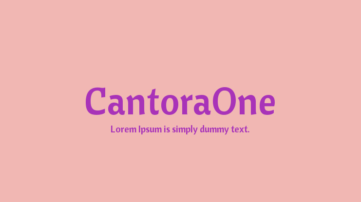CantoraOne Font