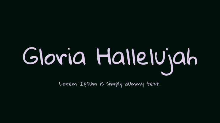 Gloria Hallelujah Font