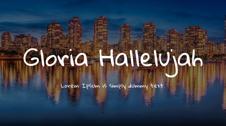 Gloria Hallelujah Font
