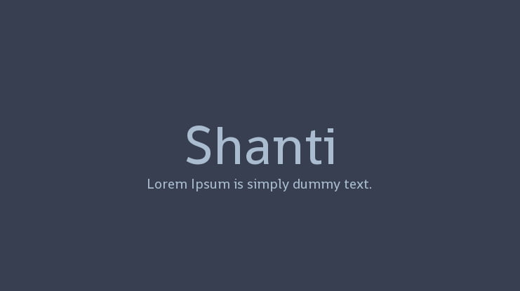 Shanti Font