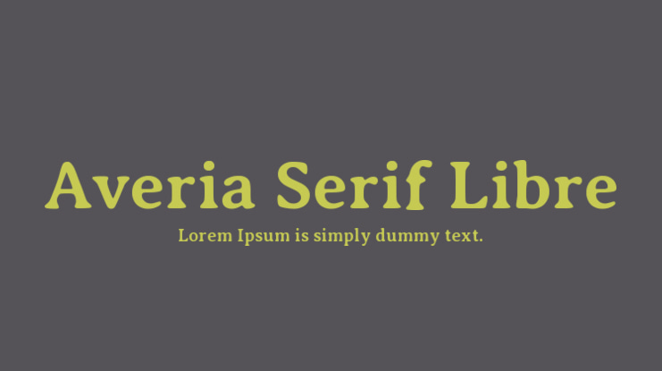Averia Serif Libre Font Family