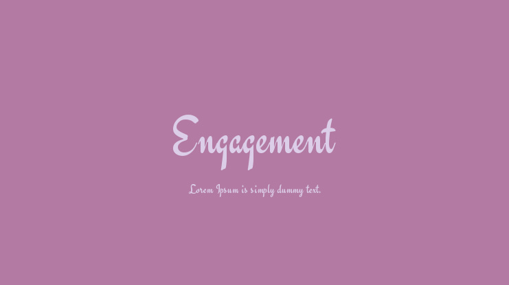 Engagement Font