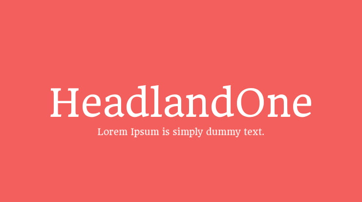 HeadlandOne Font