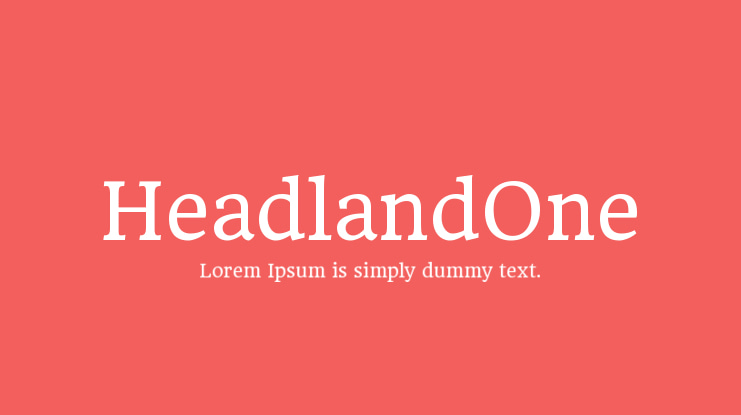 HeadlandOne Font