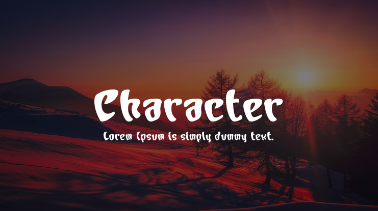 Character Font Family