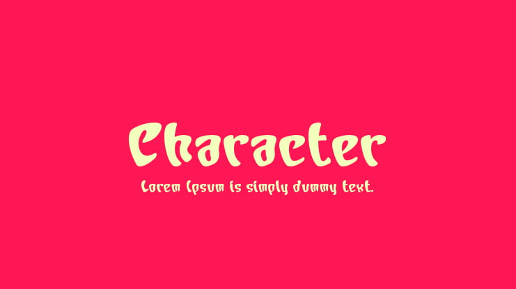 Character Font Family