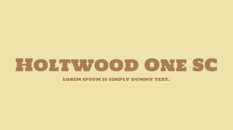 Holtwood One SC Font