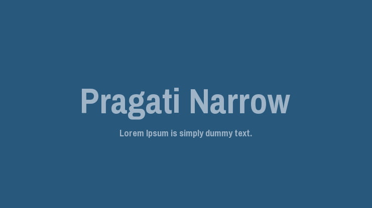 Pragati Narrow Font Family