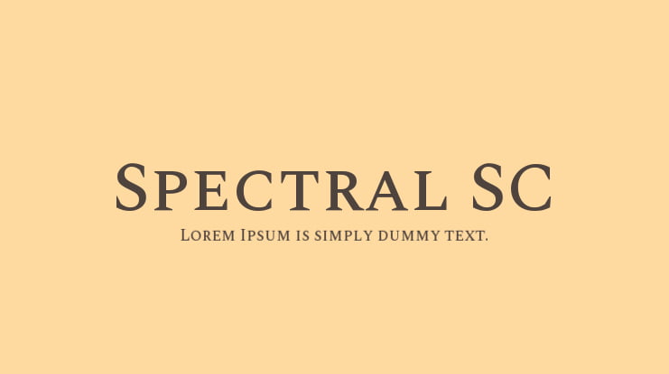 Spectral SC Font Family