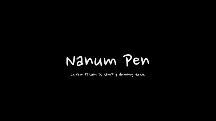 Nanum Pen Font