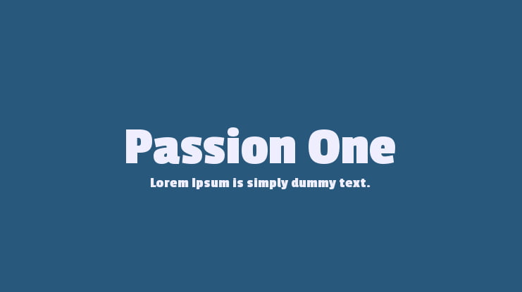 Passion One Font Family