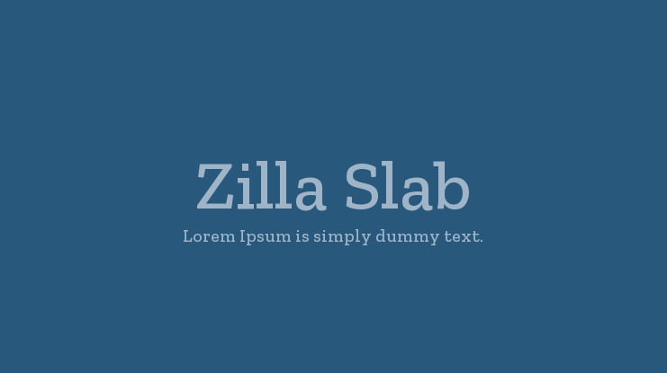 Zilla Slab Font Family