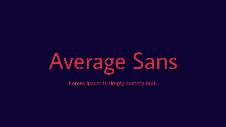 Average Sans Font