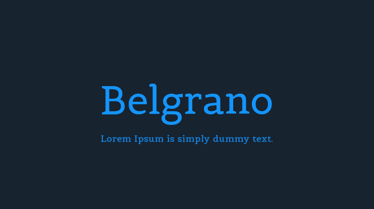 Belgrano Font
