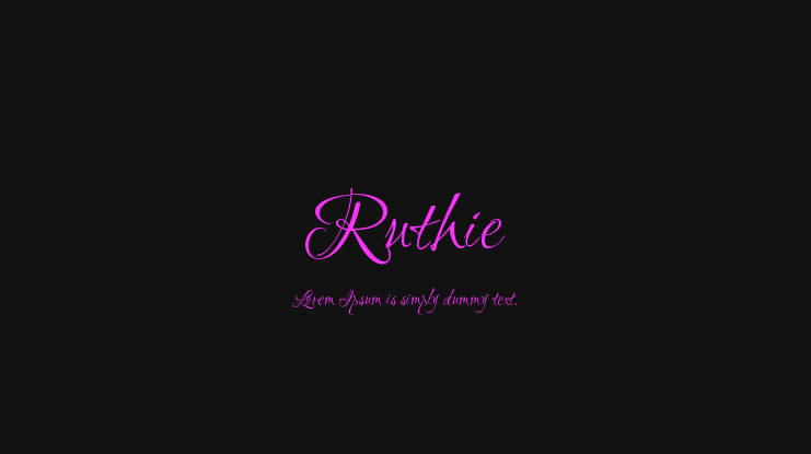 Ruthie Font Family