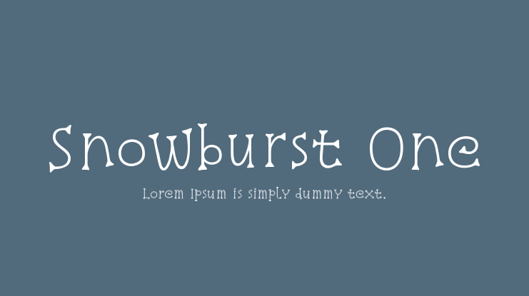 Snowburst One Font