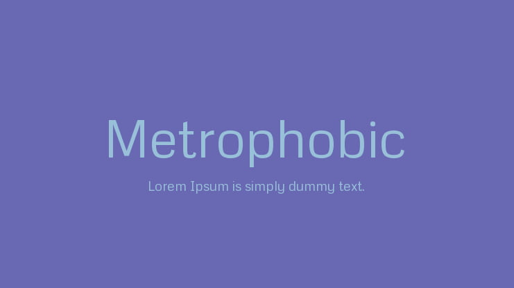 Metrophobic Font Family