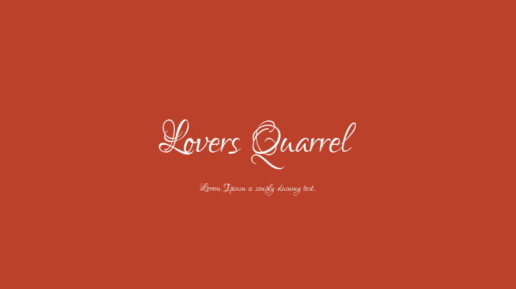Lovers Quarrel Font Family