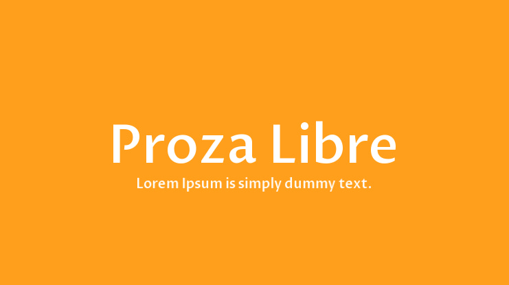 Proza Libre Font Family