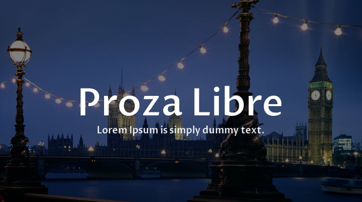 Proza Libre Font Family
