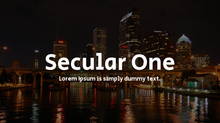 Secular One Font