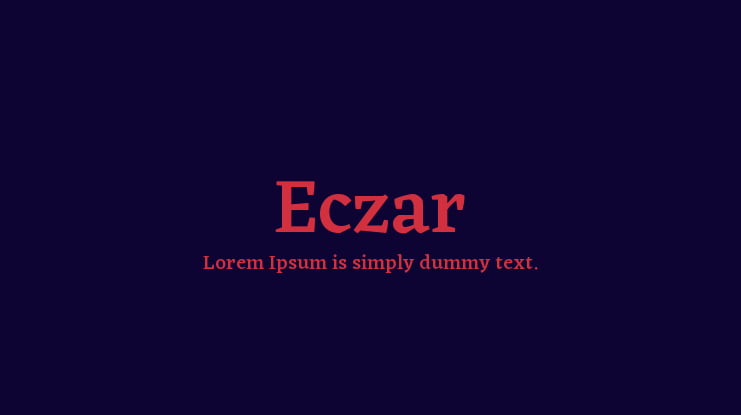 Eczar Font Family