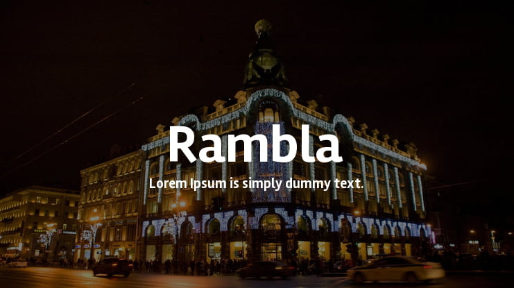 Rambla Font Family