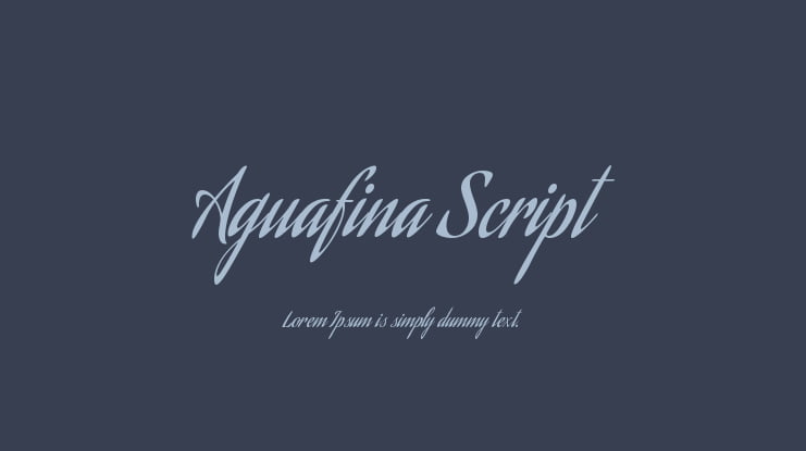 Aguafina Script Font