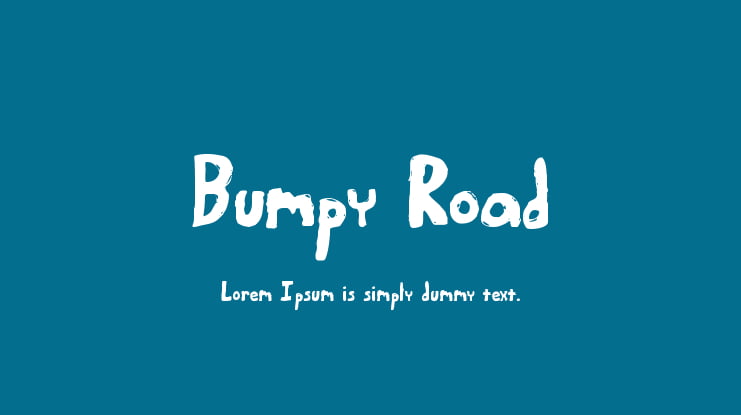 Bumpy Road Font