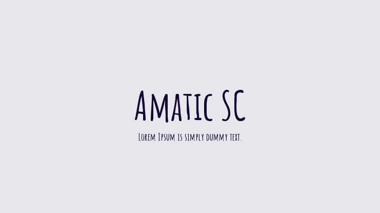 Amatic SC Font Family